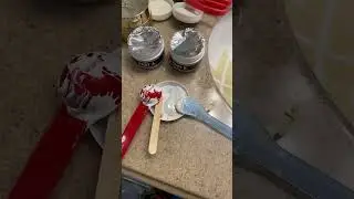 Tile Tub repair kit process: clean, Used masktape to avoid mess, mix, smooth on ,remove tape ASAP