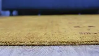 Hand Knotted Loom Silk Mix 5'x8' Area Rugs Contemporary Gold LSM504