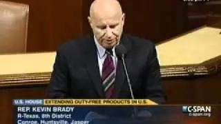 Congressman Brady on the House Floor in Support of GSP
