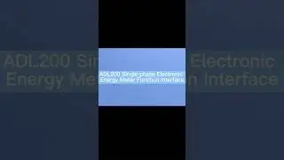 Acrel Electric | Press Enter Key Function Interface of Single Phase Energy Meter ADL200