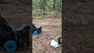 Cleaning the trails and basecamp #adventure #youtubeshorts #outdoors