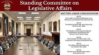 Standing Committee on Legislative Affairs&ndash; April 14, 2021