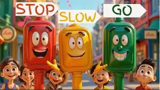 The Traffic Light Dance Song | Fun Animated Traffic Safety Song for Kids