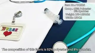 Woven Polyester Spandex Fabric for Athletic Medical Scrubs #medicalscrubsfabric #medicalwearfabrics