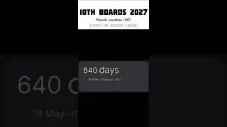 Boards Countdown 2027 from 18,May #boards#10th #boardexam #viral #motivation#study #popular#trending