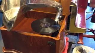 Reginaphone style 150 (undergoing restoration) in phonograph mode