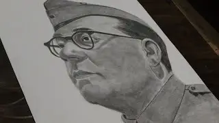 Shubhash Chandra Bose sketch tutorial #art #shubhashchandrabose #drawing #youtube #artist 