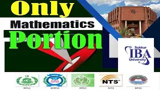 Past  Paper IBA Sukkur - Test Preparation - Maths Section Only Jobsitepk