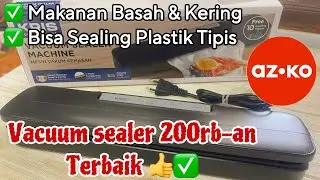 Review Vacuum Sealer KRIS 200rb&rsquo;an by AZ&bull;KO | Bisa Sealing PLASTIK TIPIS,Cocok untuk Usaha Rumahan‼️