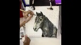 handpainted Bayong 34 - Black Horse