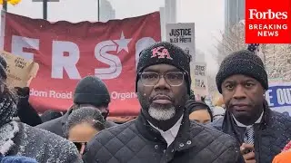 Chicago Mayor Brandon Johnson Participates In Massive Anti-ICE March Through The City