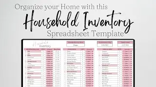 Household Supplies Checklist, Household Essentials Checklist Excel Spreadsheet Template Google Sheet