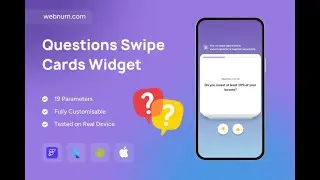 FlutterFlow Swipe Cards for Questions 👆🏼 Quiz/Survey Cards ❓ #flutterflow #swipecard #swipe