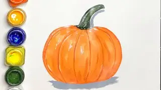 Простая тыква 🎃 Цветной рисунок ✍️||Шаг за шагом 🪜||#рисунок #тыква #bamaestro @bamaestro7659