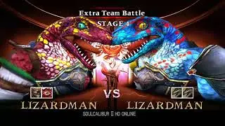 Soulcalibur 2 HD Extremely Hard Extra Team Battle with Lizardman, Charade and Spawn