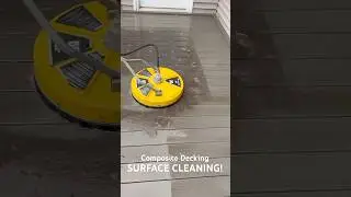 Pressure washing - Surface cleaning of composite deck in Port Huron, MI! Very satisfying process 😍