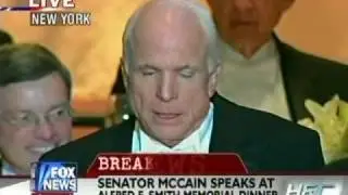 John McCain Brings Down The House - Al Smith Dinner Part 1