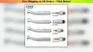 COXO Dental Turbine Fiber Optic High Speed Handpiece Air Rotor Standard/Torque Head LED Coupler 6