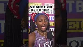 TeeTee Terry 🇺🇸 Lets Us Know What 4x100m Relay Leg She Prefers 👌🏾 #shorts #track #athletics