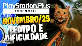 OFICIAL: JOGOS PS PLUS ESSENCIAL NOVEMBRO 2025: TEMPO E DIFICULDADE DAS PLATINAS