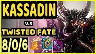 SERTUSS (KASSADIN) vs TWISTED FATE - 8/0/6 KDA MID CHALLENGER GAMEPLAY - EUW