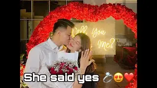 From 10 years of love to a lifetime together. She said YES. 🥂😍💍