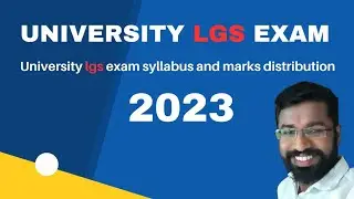 University LGS 2023|| syllabus || marks distribution || #psc