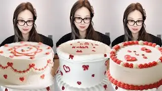Asmr🍰Eating 🍰 (Soft And Waxy Sound) 크림丨먹방丨Mukbang丨Satisfying丨Eatings