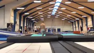 GF Fram, tumblingtr&auml;ning i fantastisk gymnastikhall, Stevns 2013