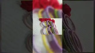 Beautiful Multicolour Bangles Set 🌺💜🏵️🌿🫧🎀#diy #handmadewithlove #handmadejewellerydesigner #latest