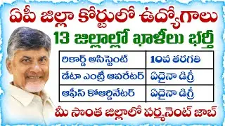 ఏపీ జిల్లా కోర్టుల్లో పర్మినెంట్ ఉద్యోగాలు భర్తీ | 10th, డిగ్రీ అర్హతలు| AP District Court Jobs 2026