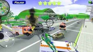 Rope frog ninja hero car Vegas game video/at attack public police #gameplay#game