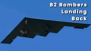 B2 bombers landing back at Whiteman Airbase after striking Iran's nuclear sites