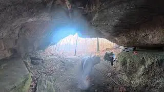 Cave Fire started with Ozark Trail Flint and Steel Fire Starter Model 5118