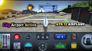 Airport Airplane Takeoff Time Crash ATR 72 // Airplane Pro Game play video #viralvideo #gaming 