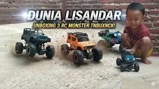 MONSTER TRUCK RC REMOT CONTROL 3  MOBIL SEKALIGUS KITA UNBOXING 