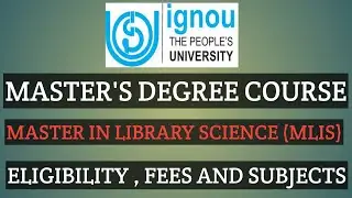 IGNOU MLIS LIBRARY AND INFORMATION SCIENCE ELIGIBILITY FEES SUBJECTS JANUARY SESSION