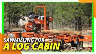 MILLING D-LOGS WITH THE WOOD MIZER LT40 Sawmill