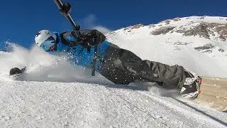 Aggressive Eurocarving on an Ultrawide Board
