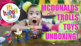 McDonalds Trolls World Tour Unboxing with Riki! Trolls Playtime with Branch and Poppy! [RRV #58]