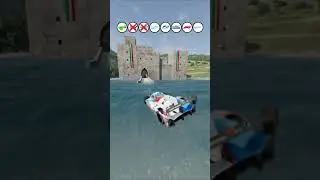 Which race car crosses the sea?