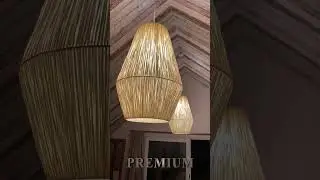 Luminaria Colgante en fibra de Raffia