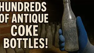 Hundreds of Straight Side Coke Antique Bottles Dum