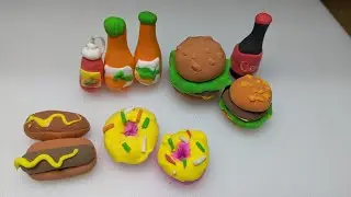 DIY Mini soft Clay food🍔🌭| DIY How To Make soft Clay Miniature Food MoreRealistic |DIY#fruit #food
