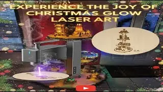 Experience the Joy of Christmas Glow Wooden Coaster Laser Art Showcase