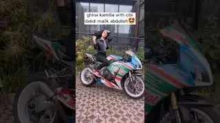 ghina kamilla with cibi dandi malik abdulloh🤩#shorts#dandimalikabdulloh#cbr1000rr