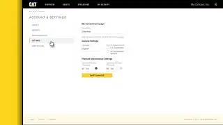 My.Cat.Com Training: Account Settings