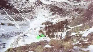 Matthias Giraud ski base jump in Telluride Colorado