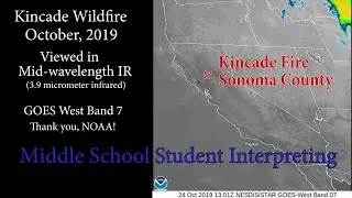 Wildfire in Mid-Infrared -- Middle School Student Interpreting