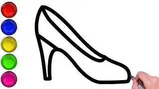 How to Draw Cute Shoes Drawing, Painting and Coloring for kids & toddlers_ Child Art 🎨🌈